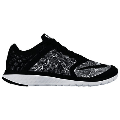 Nike FS Lite Run 3 Print Women's Running Shoes, Black/White